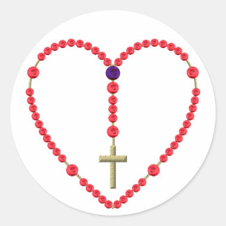 Rosary (Rote und Blaue Rose) Runder Aufkleber