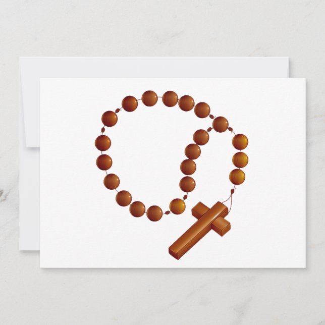 Rosary und Cross Einladungen (Vorderseite)