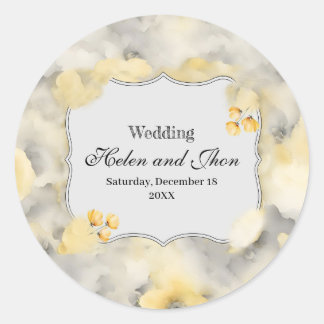 Rosas amarillas runder aufkleber