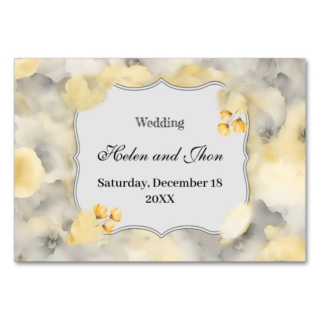 Rosas amarillas tischnummer (Vorderseite)