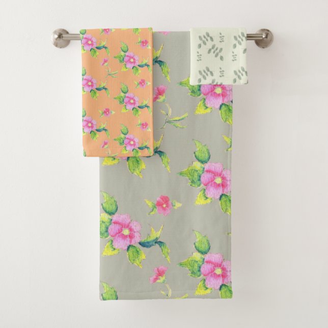 Rosas silvestres badhandtuch set (Insitu)