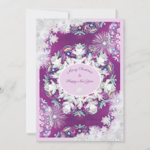 Rosass und Schneeflocke aus Kardinal Karte