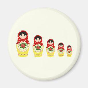 Rosauer Matryoshka Nistpuppen Magnet