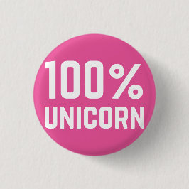 Rosaunicorn-Abzeichen-Button-Knopf 100% Button