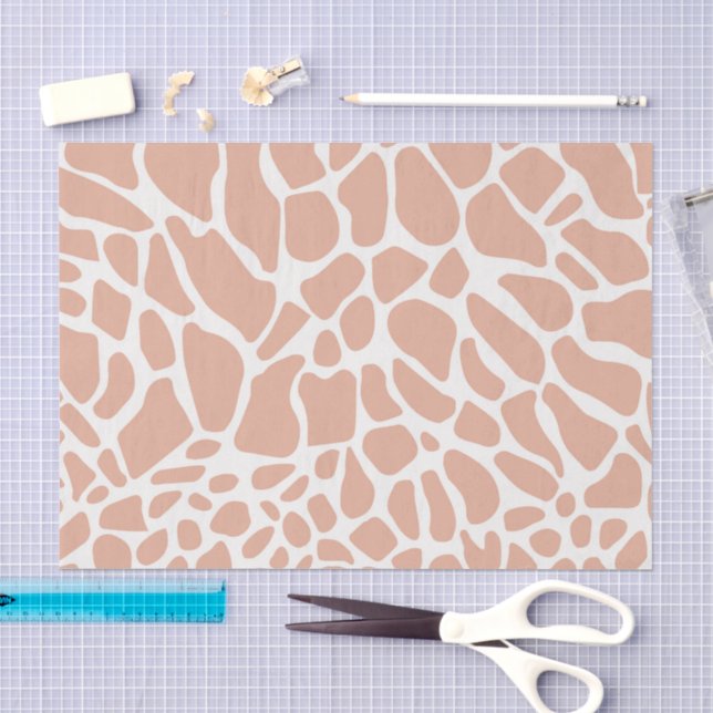 Rosaweißer Giraffe Boho Dekoupage Seidenpapier (Handwerk)