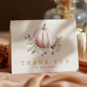 Röschengesichtiger Kürbis Herbst Baby Shower Danke