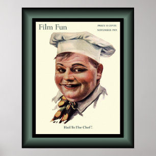 Roscoe Arbuckle "The Cook" American Comedy 1919 Poster