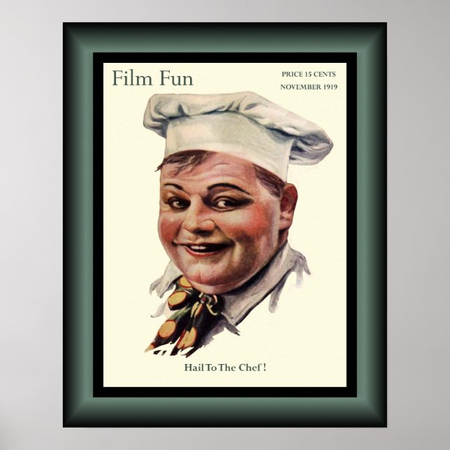 Roscoe Arbuckle "The Cook" American Comedy 1919 Poster (Vorne)