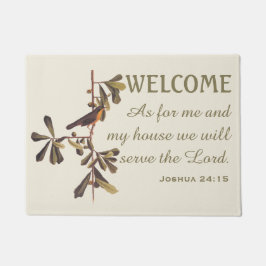 Roscoe's Yellowthroat Bird and Bible Verse Doormat Fußmatte