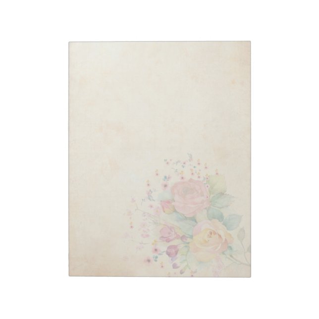 Rose - 11" x 8,5" 40 Blatt Notepad Notizblock (Rotiert)