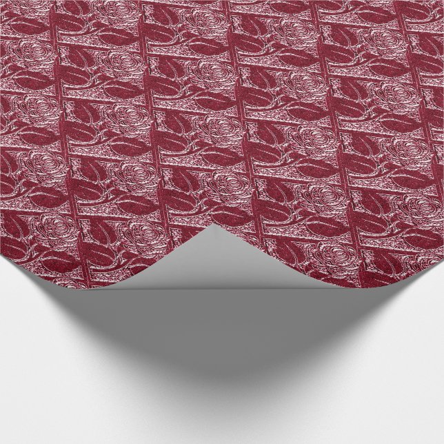 Rose-16-Wine-Gift-Papier Geschenkpapier (Ecke)
