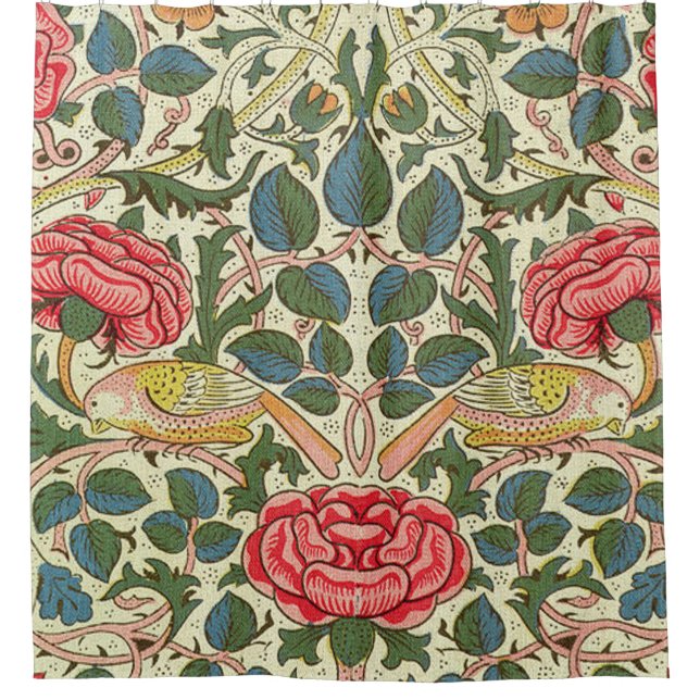 Rose 1883 William Morris Duschvorhang (Vorderseite)