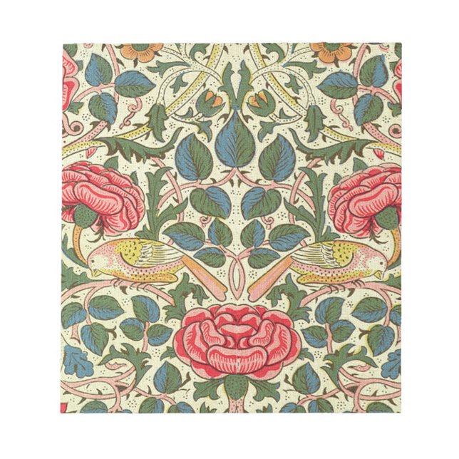 Rose 1883 William Morris Notizblock (Vorderseite)