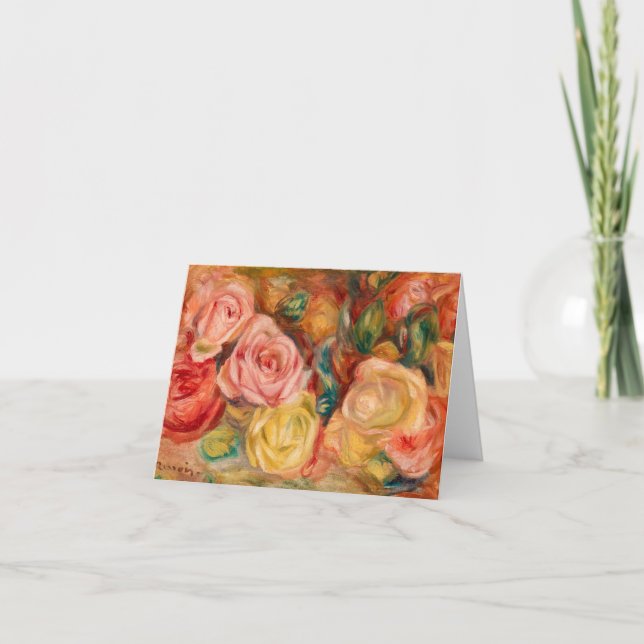Rose, 1912 von Pierre-Auguste Renoir Dankeskarte (Vorderseite)
