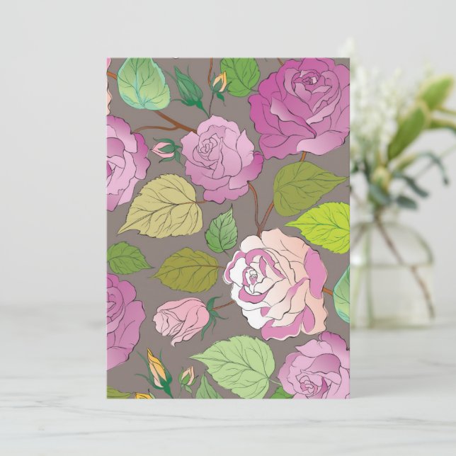 Rose 20 dankeskarte (Stehend Vorderseite)