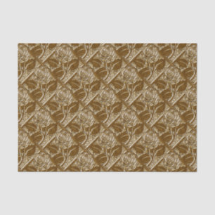 Rose-23-Braun-Goldzwirnpapier Seidenpapier