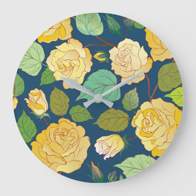 ROSE 2 GROßE WANDUHR (Vorderseite)