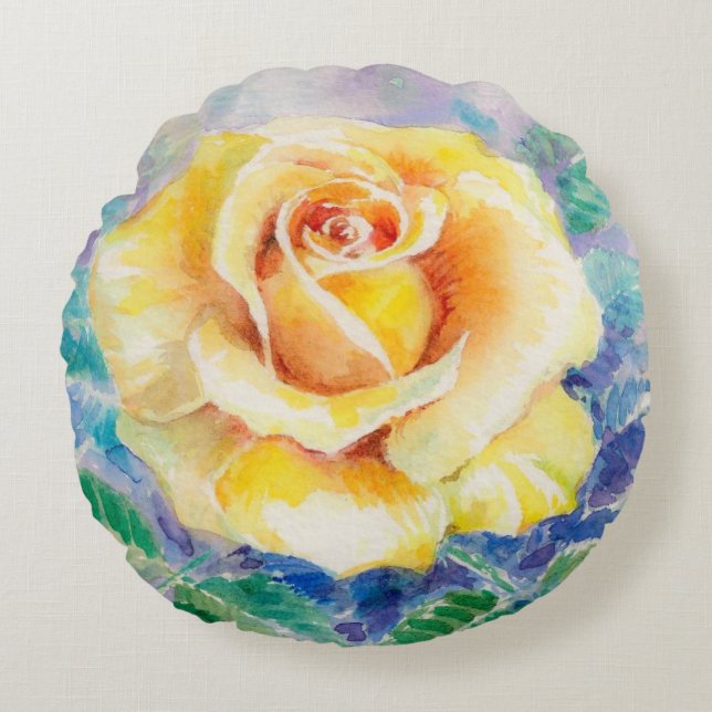 Rose 2 rundes kissen (Vorderseite)