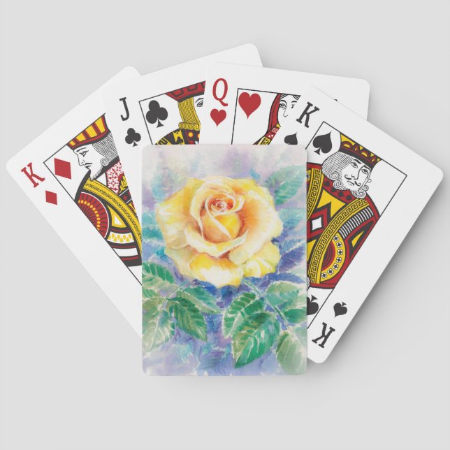 Rose 2 spielkarten (Rückseite)