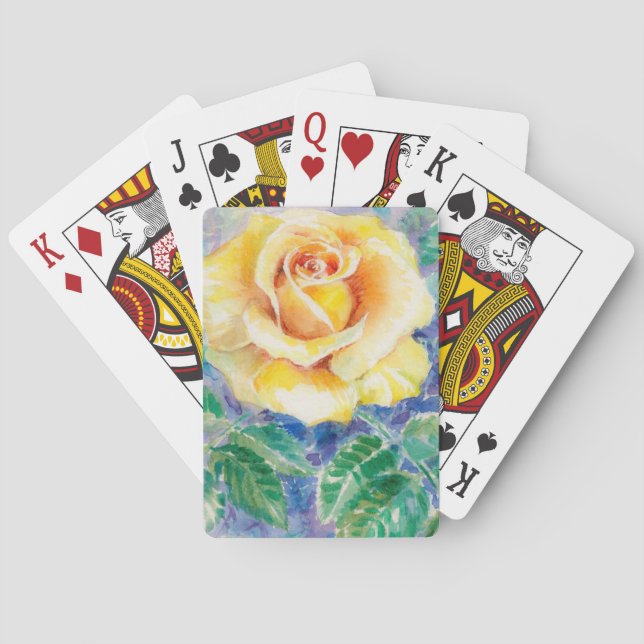 Rose 2 spielkarten (Rückseite)