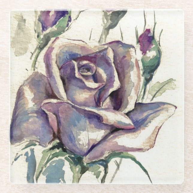 Rose 3 glasuntersetzer (Vorderseite)