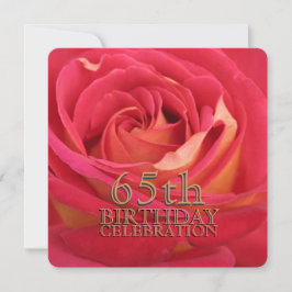 Rose 65. Geburtstagsfeier Custom Invitation Einladung