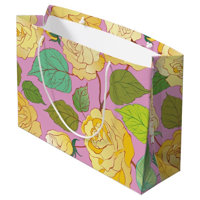 ROSE 6 GROßE GESCHENKTÜTE (Rückseite Schrägansicht)