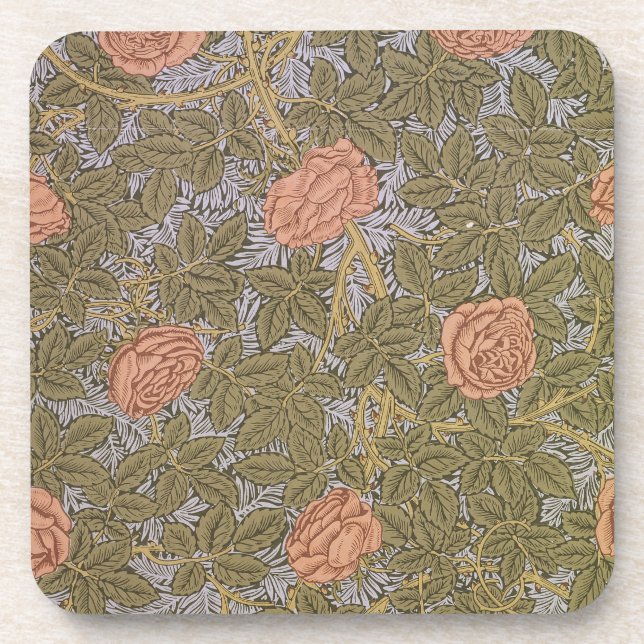 "Rose - 93" Tapetenentwurf Untersetzer (Vorderseite)