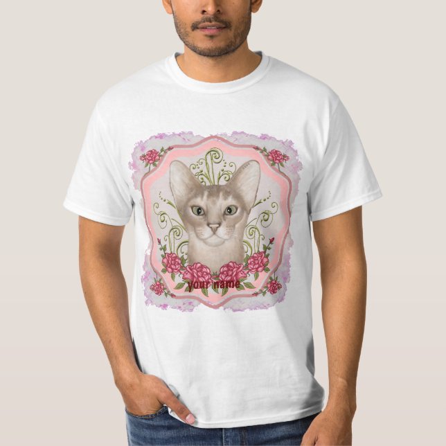 Rose Abyssinian Cat T - Shirt (Vorderseite)