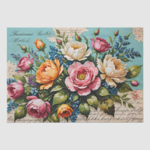 Rose Acrylmalerei Decoupage Seidenpapier
