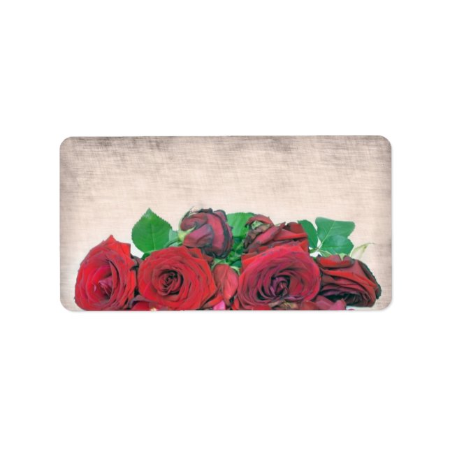 Rose-Adressetikett Adressaufkleber (Vorne)