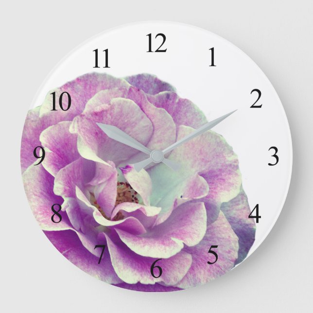 Rose Akrylwand Große Wanduhr (Vorderseite)