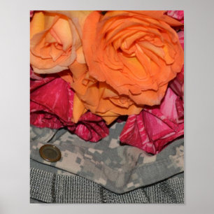 Rose Aku Militärische Uniform-Truppen Poster