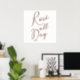 ROSÉ ALL DAY Rose Gold Glitzer Poster (Home Office)