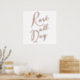 ROSÉ ALL DAY Rose Gold Glitzer Poster (Kitchen)