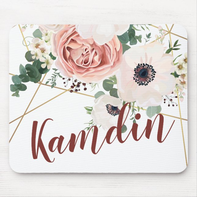 Rose Anemo personalisiert Mouse Pad Geometric Gard Mousepad (Vorne)