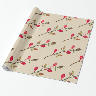 Rose angesagt, Kräuter Zeichnend Wrapping Paper Geschenkpapier