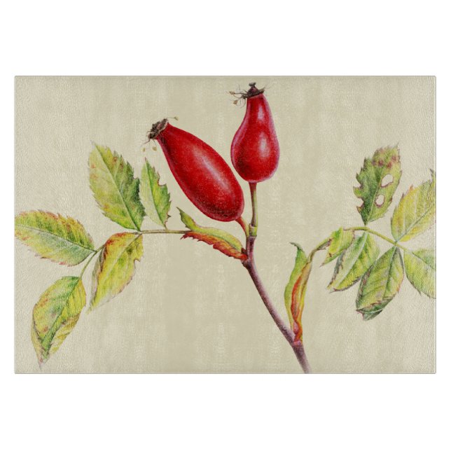 Rose angesagte Glasschneidplatte Schneidebrett (Vorderseite)
