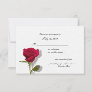 Rose-Antwortkarte RSVP Karte