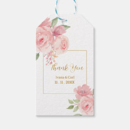 ROSE Aquarell Blume Geschenkanhänger