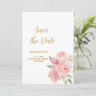 ROSE Aquarell Blume Save The Date