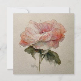 Rose Aquarelle Watercolor Rose Painting Einladung