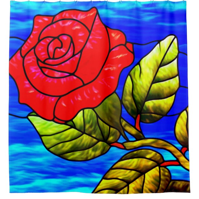 Rose Art Duschvorhang (Vorderseite)