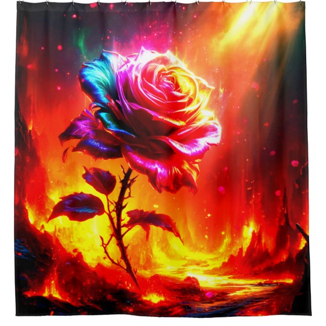 Rose Art Duschvorhang (Vorderseite)