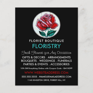 Rose Art, Florist, Werbung in Florenz Flyer
