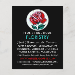 Rose Art, Florist, Werbung in Florenz Flyer