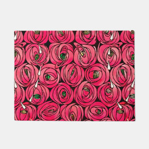 Rose Art Nouveau Rennie Macintosh Grafik Fußmatte