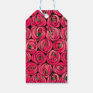 Rose Art Nouveau Rennie Macintosh Grafik Geschenkanhänger