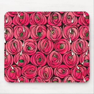 Rose Art Nouveau Rennie Macintosh Grafik Mousepad