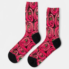Rose Art Nouveau Rennie Macintosh Grafik Socken